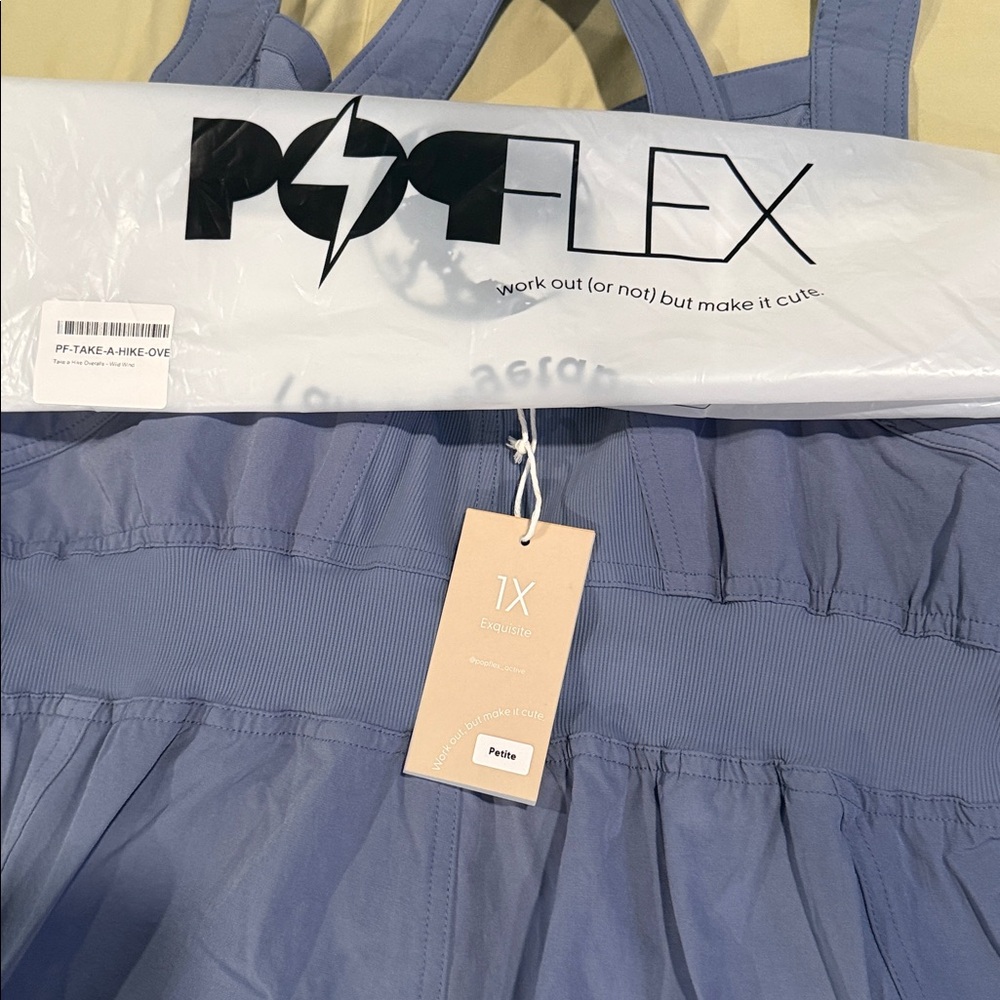 POPFLEX Periwinkle Sleeveless Jumpsuit Petite NWT - Picture 2 of 11